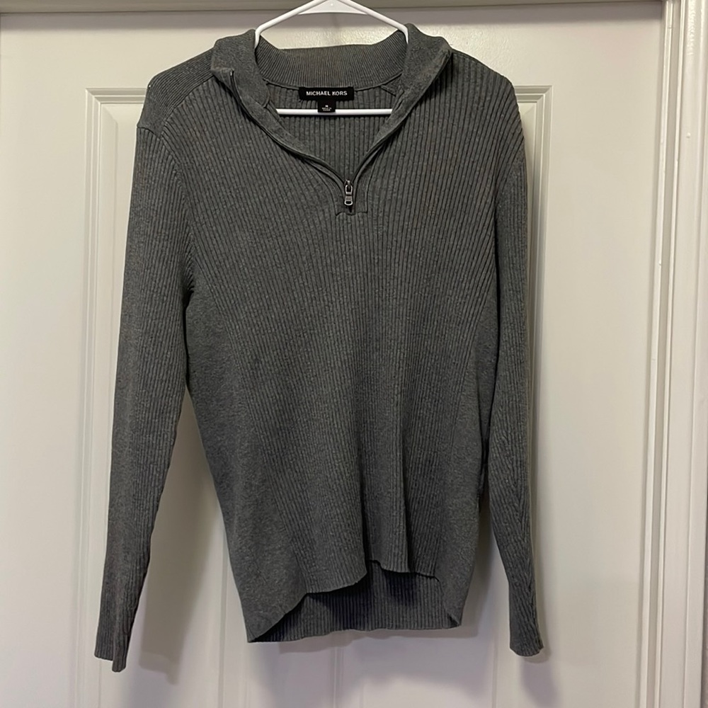 Michael Kors mens medium sweater jacket fits** like a small**